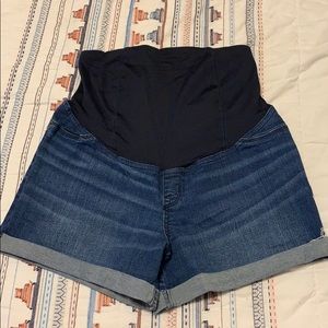 Maternity jean shorts